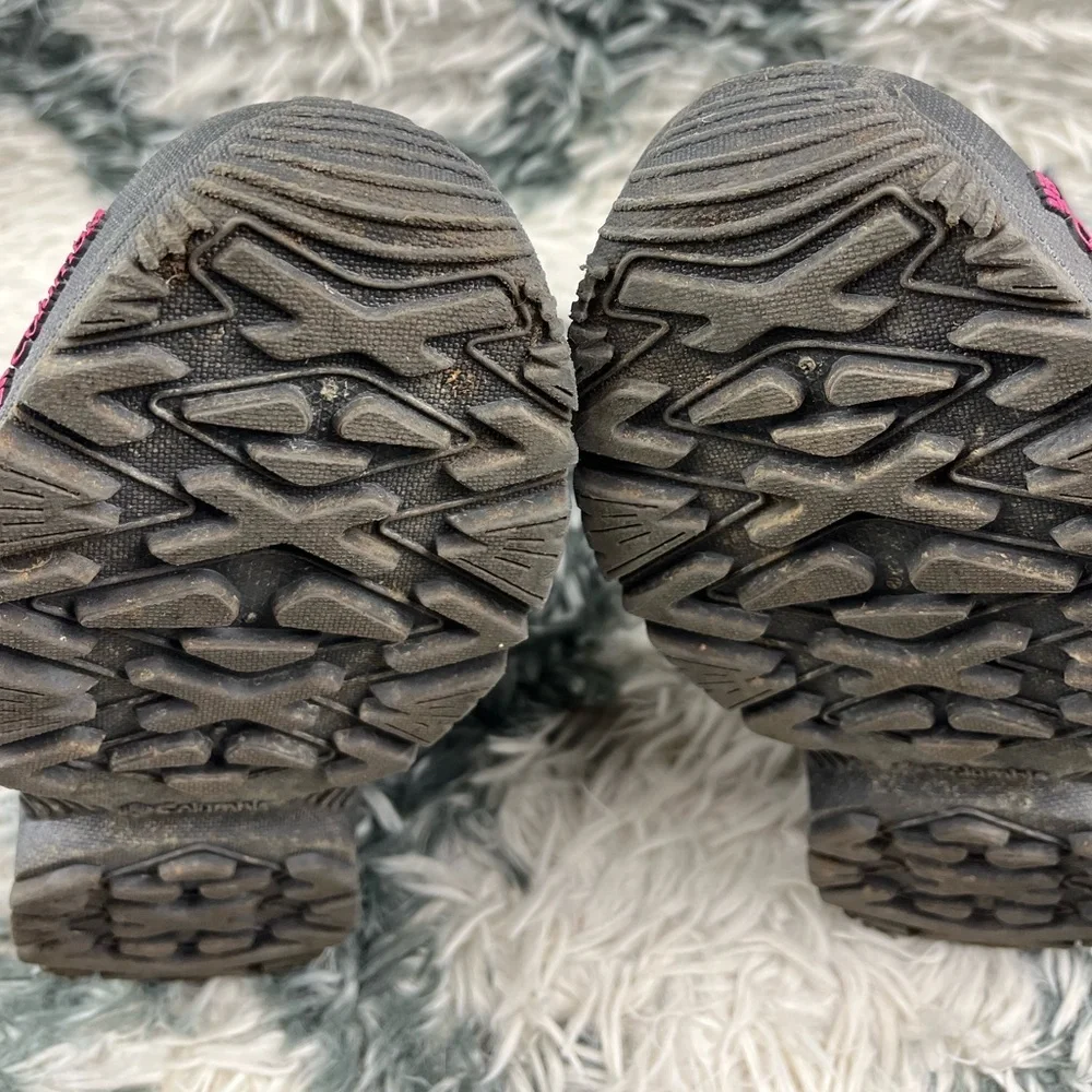 Columbia Kids Girls Gray Insulated Lind Snow Boots Waterproof Faux Fur Size 4